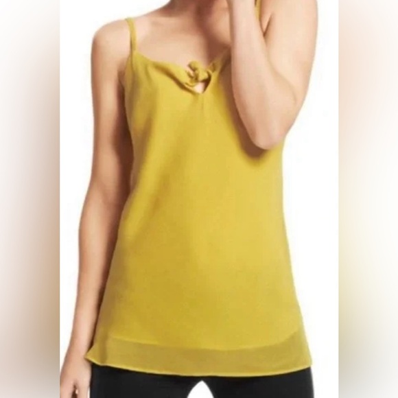 CAbi Tops - Cabi gold rush ochre bow tie front cami blouse size medium